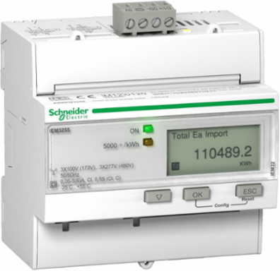 Acti9 iEM3255 Energy Meter, 3 Phase, Modbus, LCD Display, 1 Digital Input