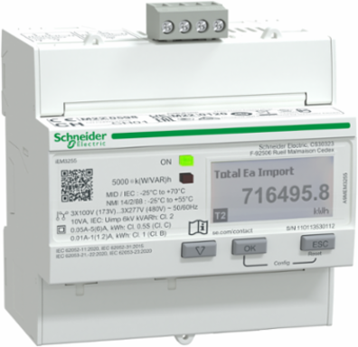 Acti9 iEM3255 Energy Meter, 3 Phase, Modbus, LCD Display, 1 Digital Input