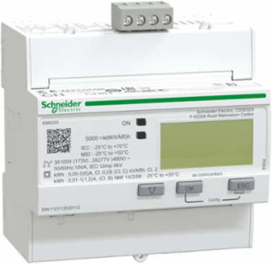 Acti9 iEM3255 Energy Meter, 3 Phase, Modbus, LCD Display, 1 Digital Input