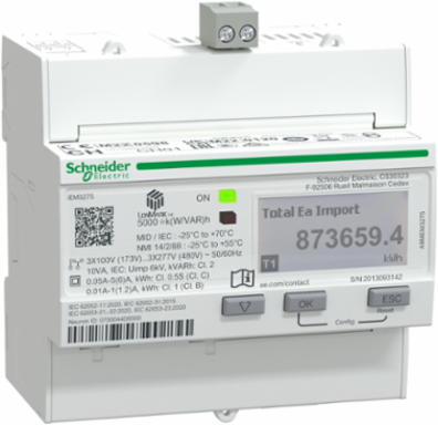 Acti9 Energy Meter with LON Communication, 1A/5A Input, MID Certified