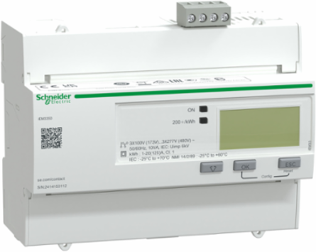 Acti9 iEM3350 Energy Meter 125A Modbus, LCD Display, DIN Rail Mounted