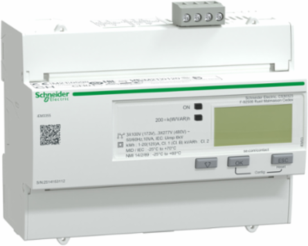 Acti 9 Energy Meter with Modbus, 125 A, Multi-Tariff, DIN Rail Mounted