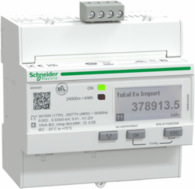 Acti9 Energy Meter, 3-Phase, LCD Display, DIN Rail-Mounted