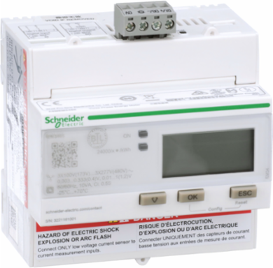 Acti9 Energy Meter, 3-Phase, LCD Display, DIN Rail-Mounted