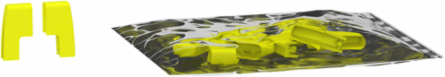 Set of 10 Yellow End Caps for 1 Pole Acti9 Comb Busbar