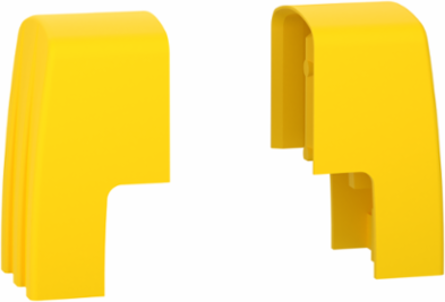 Set of 10 End Caps for Acti9 2 Poles, Yellow, Insulation Accessory