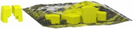 Acti9 3P End Caps Set of 10, Yellow Insulation Accessory