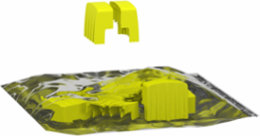Acti9 4 Pole End Caps Set of 10, Yellow, Mercury Free