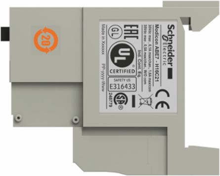 Modicon ABE7 Miniature Passive Connection Sub-Base, 16 Channels, 1.8A