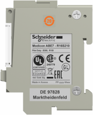 Electromechanical Relay Sub-Base, 16 Channels, 206 mm Width, 10 A Output