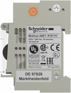 Sub-Base Relay with 16 Channels, 19-30V DC, 0.6 kg