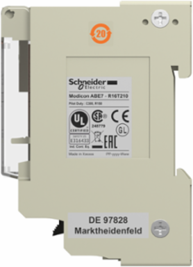 Sub-base with Plug-in Electromechanical Relay, 16 Channels, IP2X