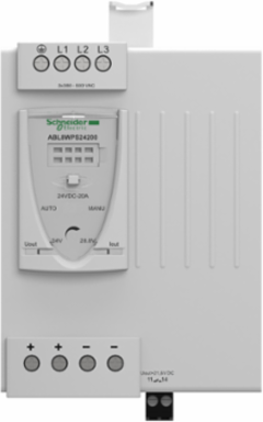 Regulated Switch Mode Power Supply, 380-500V AC, 24V, 20A, 480W