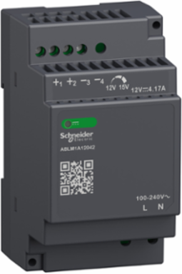 Regulated Power Supply 100-240V AC 12V 4.2A, Modular Design