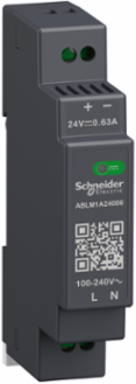 Regulated Power Supply 24V DC, 0.625A, 15W, DIN Rail Mounting