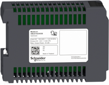 Regulated Power Supply 24V DC, 3.8A, 91.2W, DIN Rail Mounting