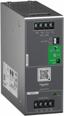 Regulated Power Supply, 380...500V AC, 24V, 10A, 3 phases, Universal