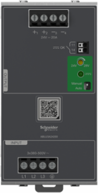 Regulated Power Supply, 380...500V AC, 24V, 20A, 3 phases, Universal