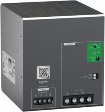 Regulated Power Supply, 380...500V AC, 24V, 40A, 3 phases, Universal