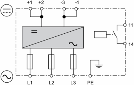 Regulated Power Supply, 380...500V AC, 48V, 10A, 3 phases, Universal