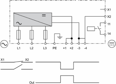 Regulated Power Supply, 380...500V AC, 48V, 20A, 3 phases, Universal