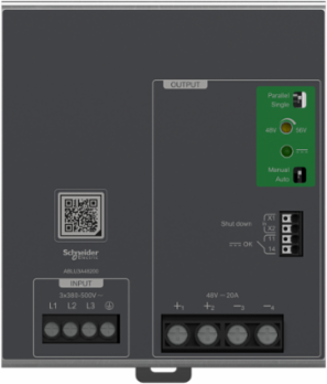Regulated Power Supply, 380...500V AC, 48V, 20A, 3 phases, Universal