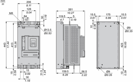 Soft starter, Altivar Soft Starter ATS430, 250A, 208 to 600V AC, control supply 110 to 230V AC