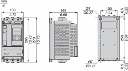 Soft starter, Altivar Soft Starter ATS430, 17A, 208 to 600V AC, control supply 110 to 230V AC