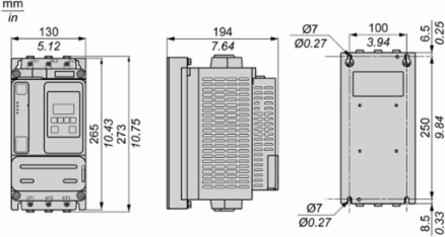 Soft starter, Altivar Soft Starter ATS430, 47A, 208 to 600V AC, control supply 110 to 230V AC
