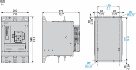 Altistart 480 Soft Starter, 170A, 208-690V AC, IP00, 12.4kg