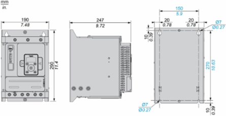Altivar Soft Starter 88A 208-690V AC, Control Supply 110-230V AC, 8.3kg