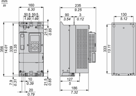 Soft starter, Altivar Soft Starter ATS490, 140A, 208 to 690V AC, control supply 110 to 230V AC