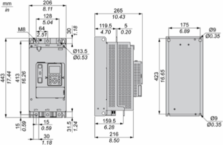 Soft starter, Altivar Soft Starter ATS490, 210A, 208 to 690V AC, control supply 110 to 230V AC