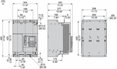 Soft starter, Altivar Soft Starter ATS490, 590A, 208 to 690V AC, control supply 110 to 230V AC