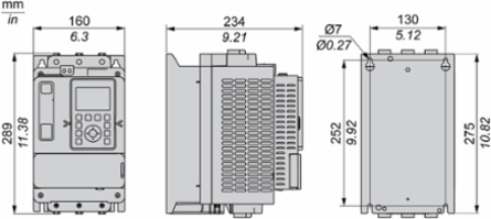 Soft starter, Altivar Soft Starter ATS490, 32A, 208 to 690V AC, control supply 110 to 230V AC