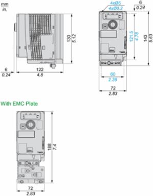 Altivar Machine Variable Speed Drive 0.37kW 200-240V 1 Phase Compact