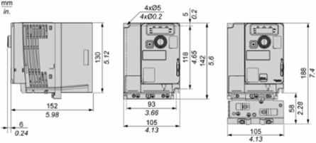 Variable speed drive, Altivar Solar, 1.1kW, 200 to 240V, 1 phase, compact