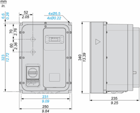 Altivar Machine 2.2kW Variable Speed Drive, 200-240V, IP65, 7.8kg