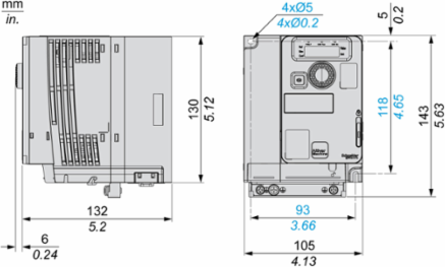 Variable Speed Drive 2.2kW, 200-240V, Compact, IP20