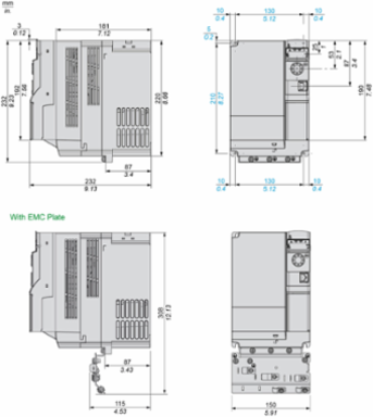 Altivar Machine Variable Speed Drive, 5.5kW, 380-500V, 3-Phase