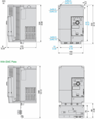 Variable Speed Drive, 5.5 kW, 525-600V, Compact Design