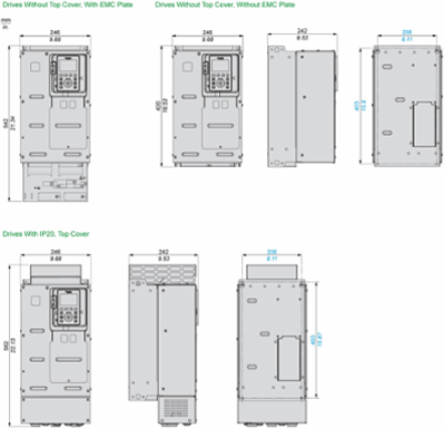 Altivar Process Variable Speed Drive, 11kW, 15hp, 500-690V, IP00