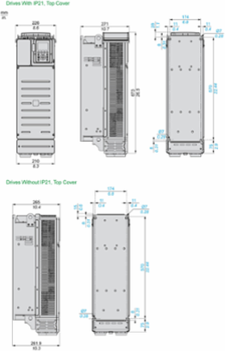 Variable Speed Drive, 15 kW, 20 hp, 200-240V, IP21, Wall Mounted