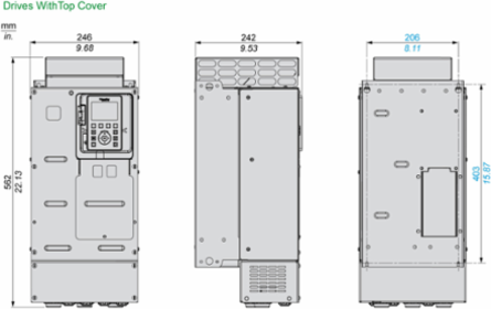 Variable Speed Drive, 25hp, 600V, IP20, Wall Mount