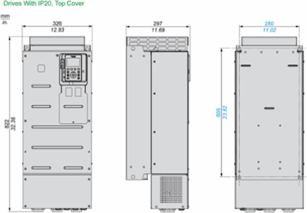 Variable Speed Drive 50hp 600V IP20 Altivar Process