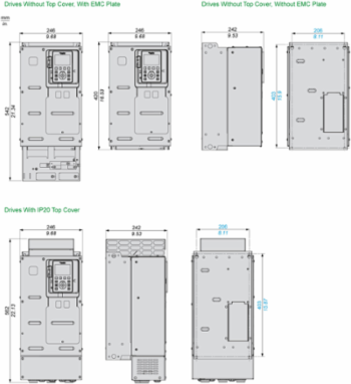 Variable Speed Drive, 2.2 kW, 3 hp, 500-690V, IP21, 58 dB