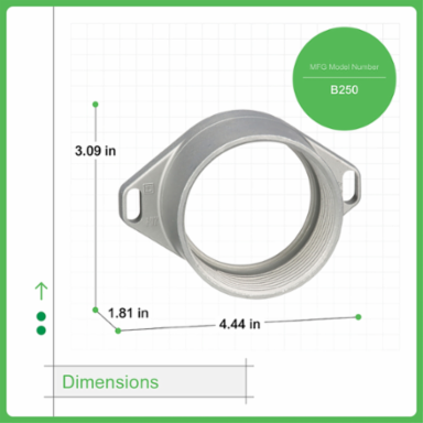 Rainproof Bolt-On Hub, 2.50 Inch Conduit Entry, UL Listed
