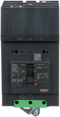 PowerPact B Circuit Breaker, 100A, 3 Pole, I-Line, 18kA