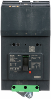 PowerPacT B Circuit Breaker, 100A, 3 Pole, I-Line, 14kA, Thermal-Magnetic