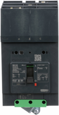PowerPact B Circuit Breaker, 125A, 3-Pole, 14kA, I-Line